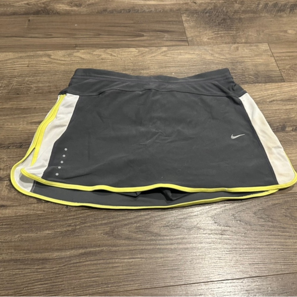 Nike Gray and Yellow Athletic Skirt
